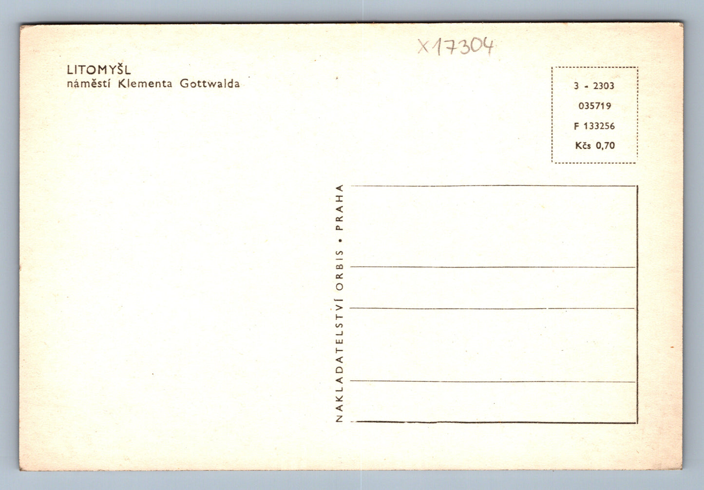 Postcard LITOMYŠL (x17304)