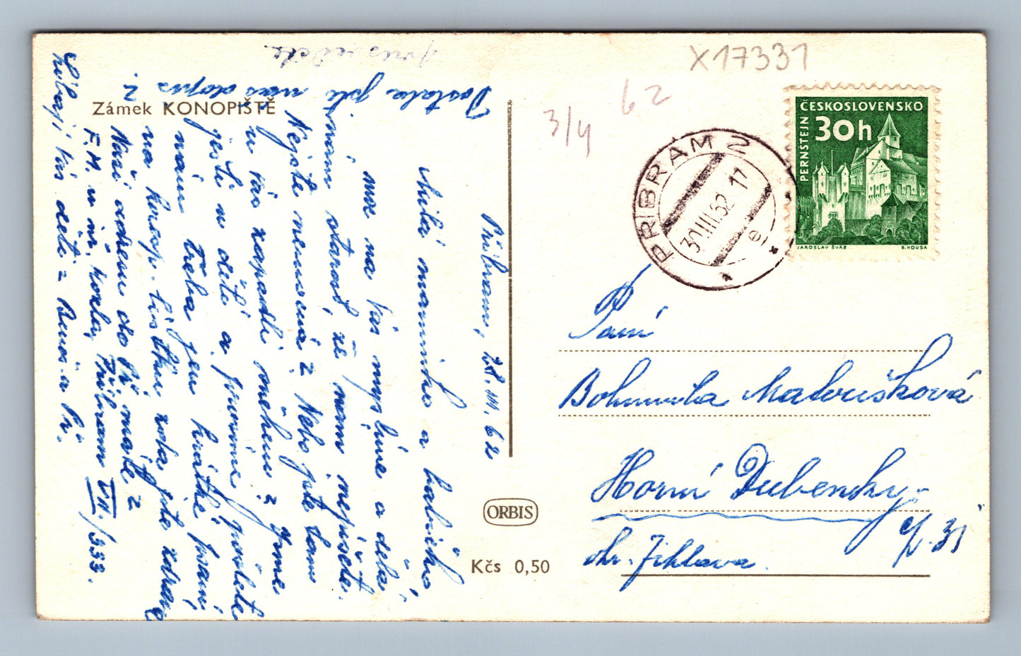 Pohlednice ZÁMEK KONOPIŠTĚ (x17331)
