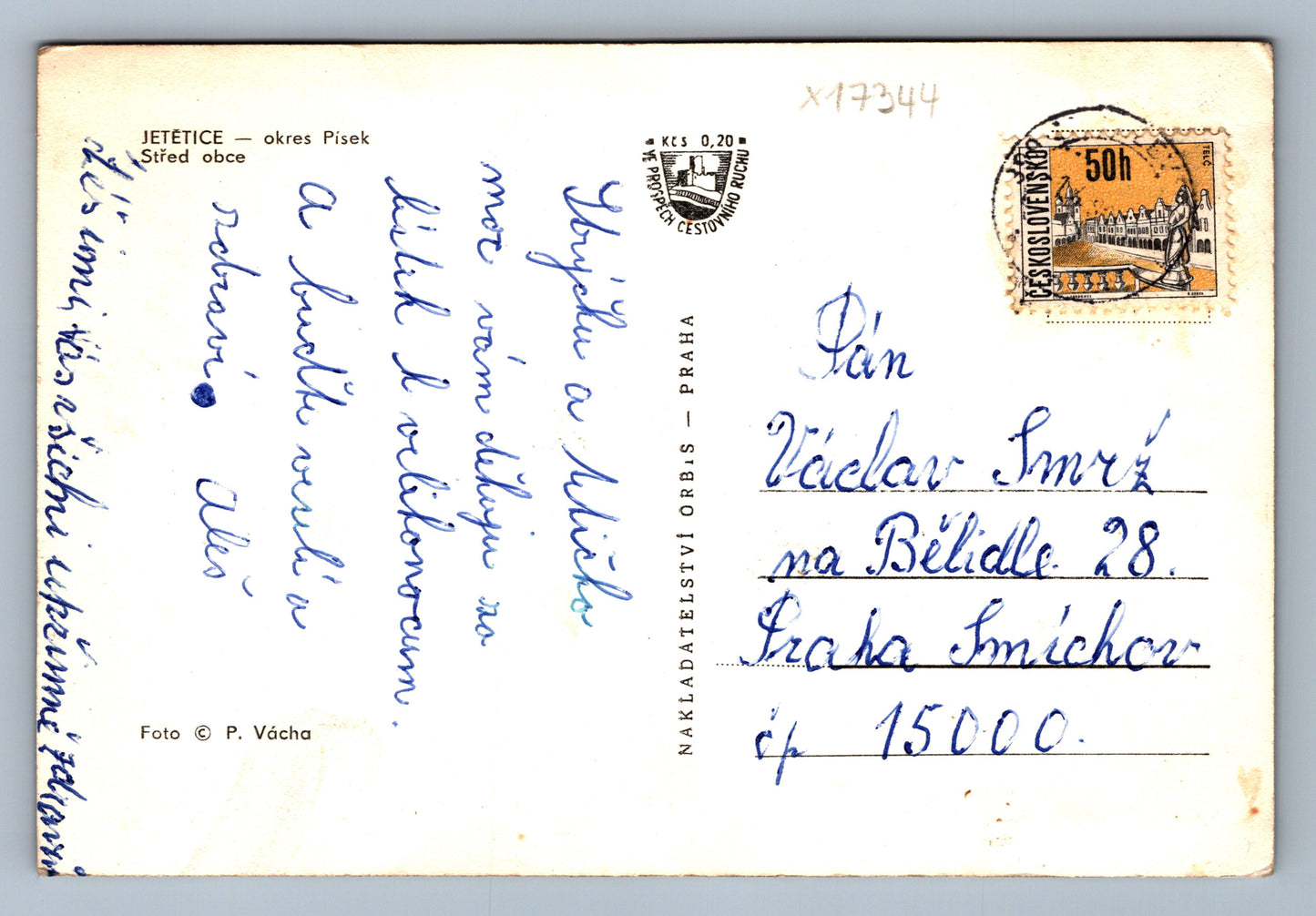 Pohlednice JETĚTICE - OKRES PÍSEK (x17344)