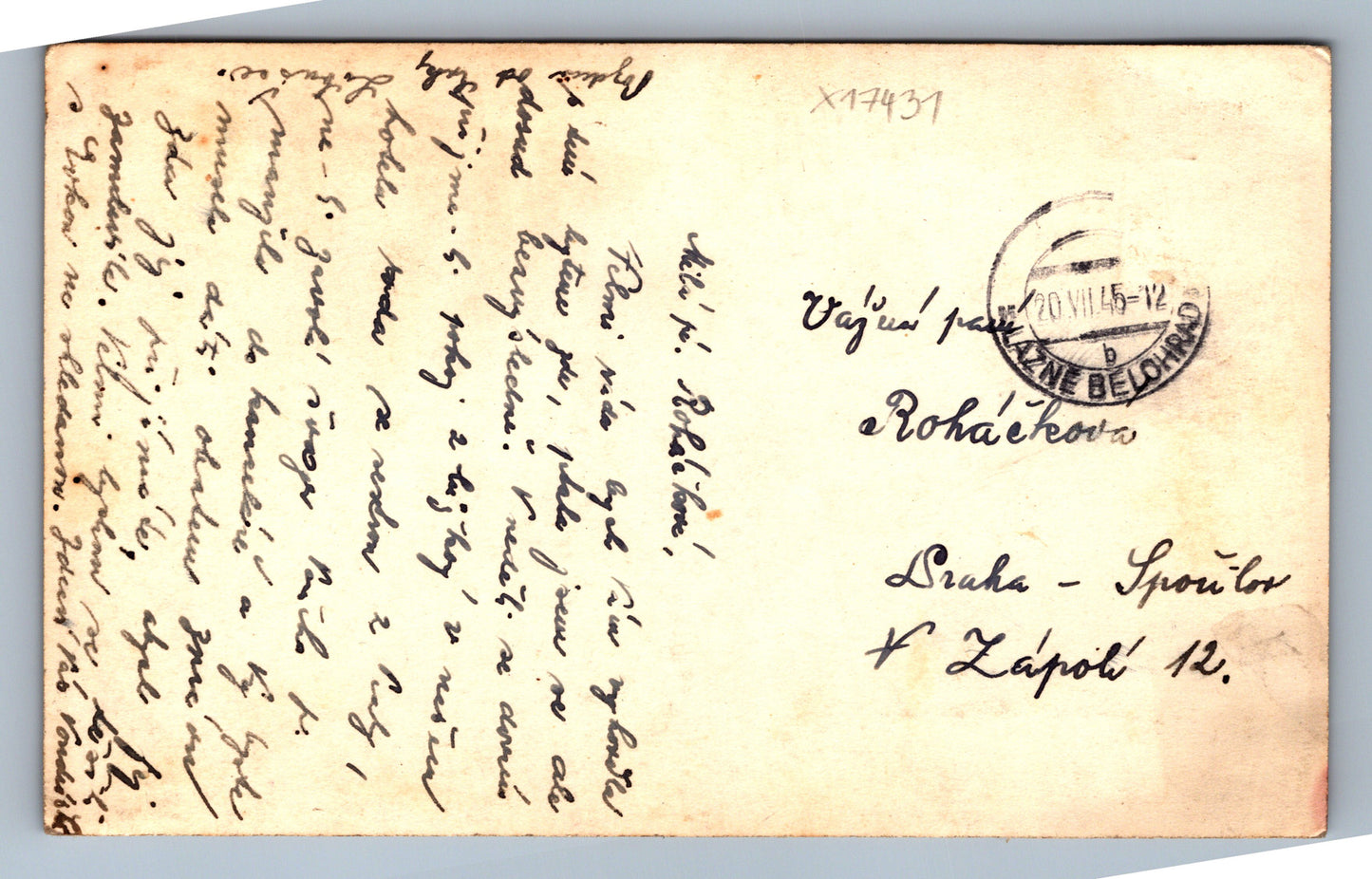 Pohlednice LÁZNĚ BĚLOHRAD - BAŽANTICE (x17431)