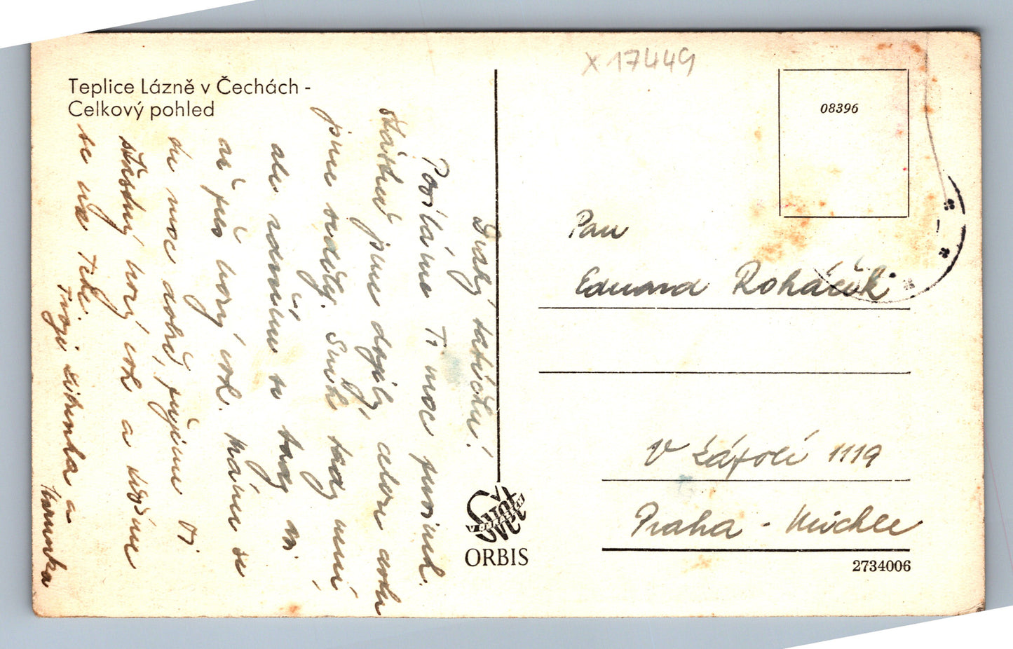 Pohlednice TEPLICE LÁZNĚ V ČECHÁCH (x17449)