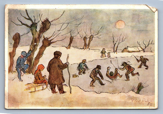 Pohlednice RADOSTNÉ VÁNOCE A ŠŤASTNÝ NOVÝ ROK (x17574)