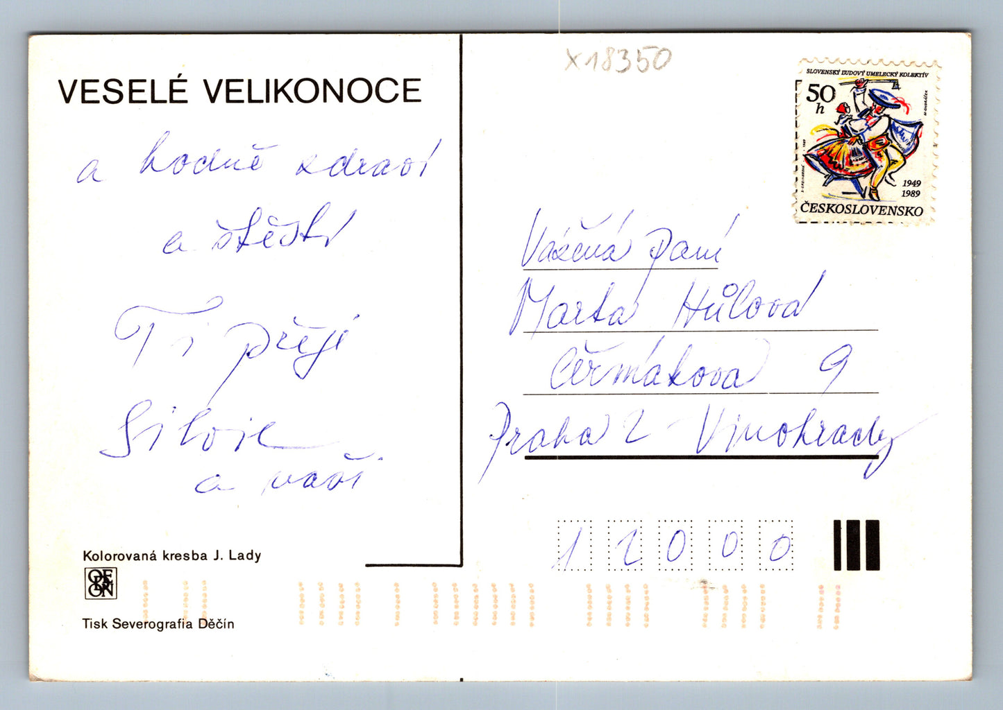 Pohlednice POHLED NA KRAJINU PODLE J. LADY (x18350)
