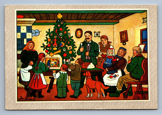 Pohlednice VESELÉ VÁNOCE PODLE J. LADY (x18357)