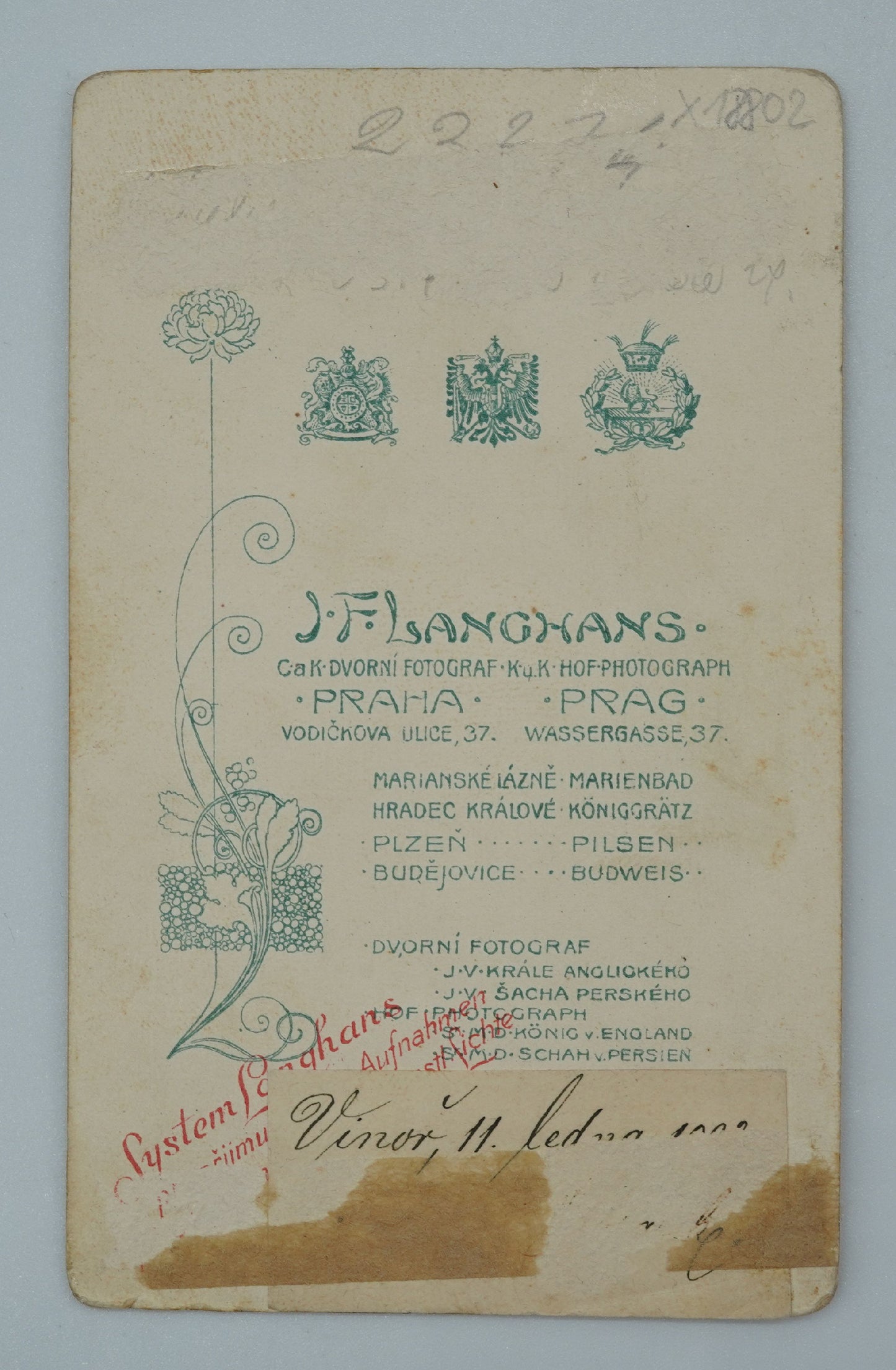 Fotografie MUŽ S KNÍRKEM J.F.LANGHANS (x18802)
