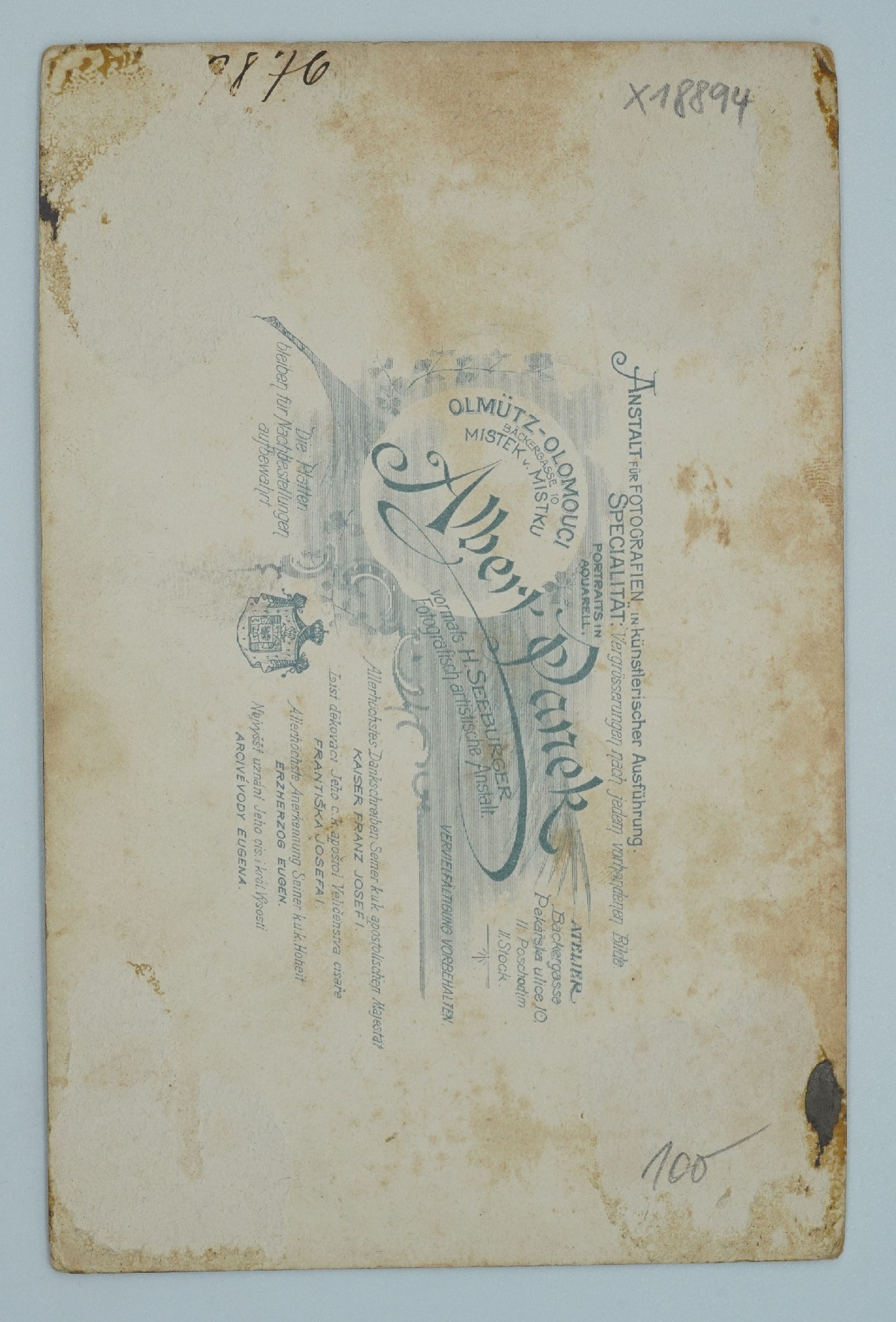 Fotografie důstojník V UNIFORMĚ ALB.PANEK OLOMOUC (x18894)