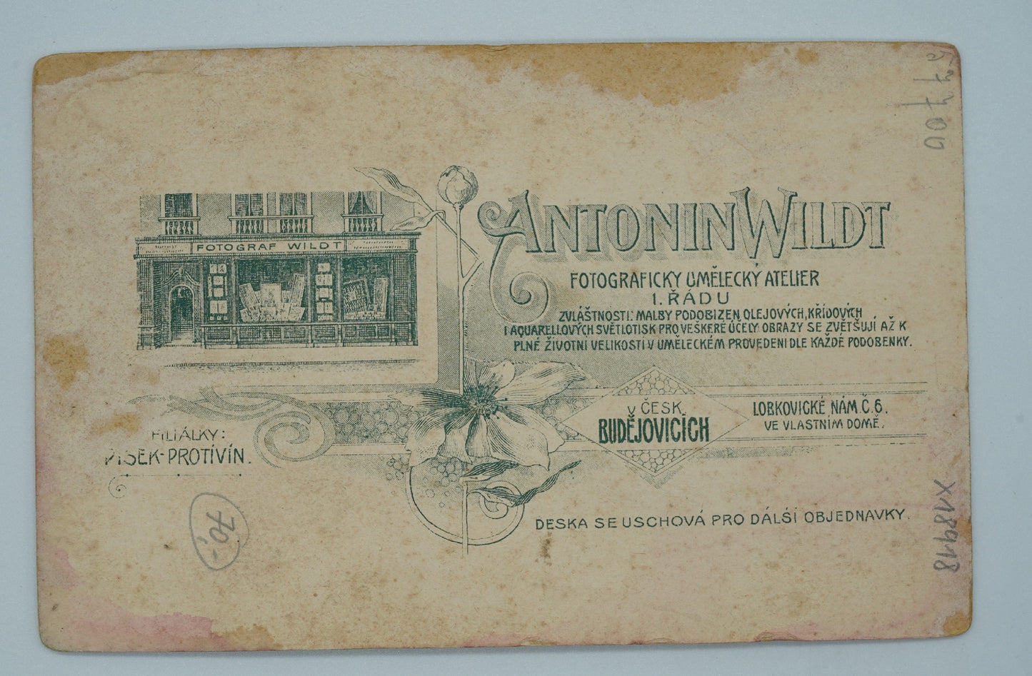 Fotografie ŽENA ANTONIN WILDT FOTOGRAF ČESKÉ BUDĚJOVICE(x18918)