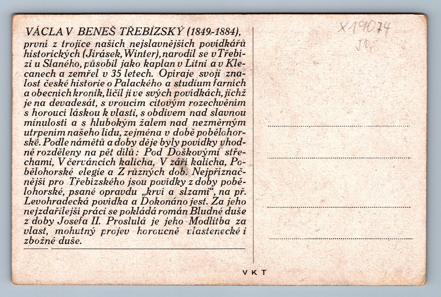 Pohlednice VÁCLAV BENEŠ TŘEBÍZSKÝ (x19074)