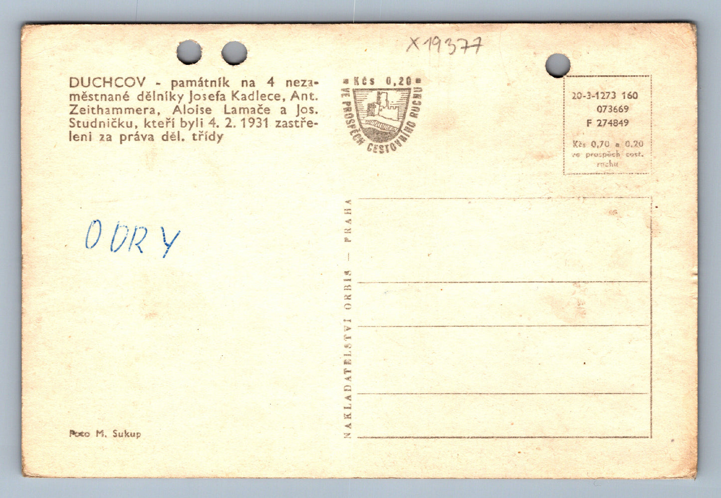 Pohlednice DUCHNOV (x19377)