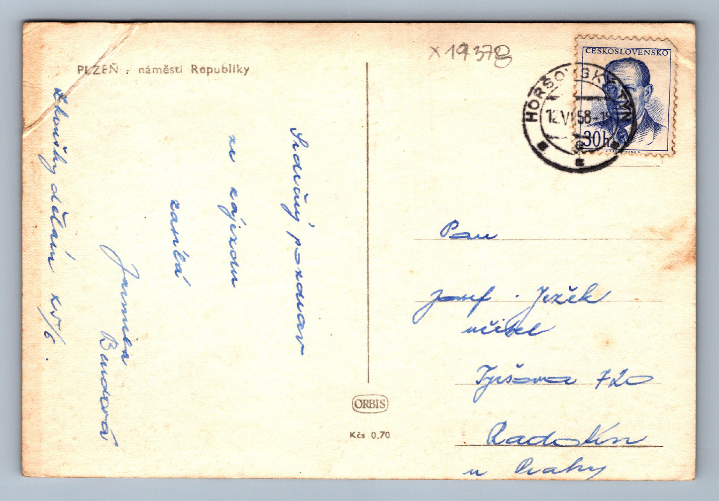 Postcard PILSEN (x19378)