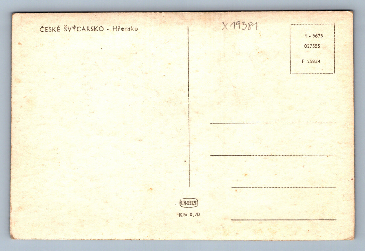 Postcard BOHEMIAN SWITZERLAND - HŘENSKO (x19381)