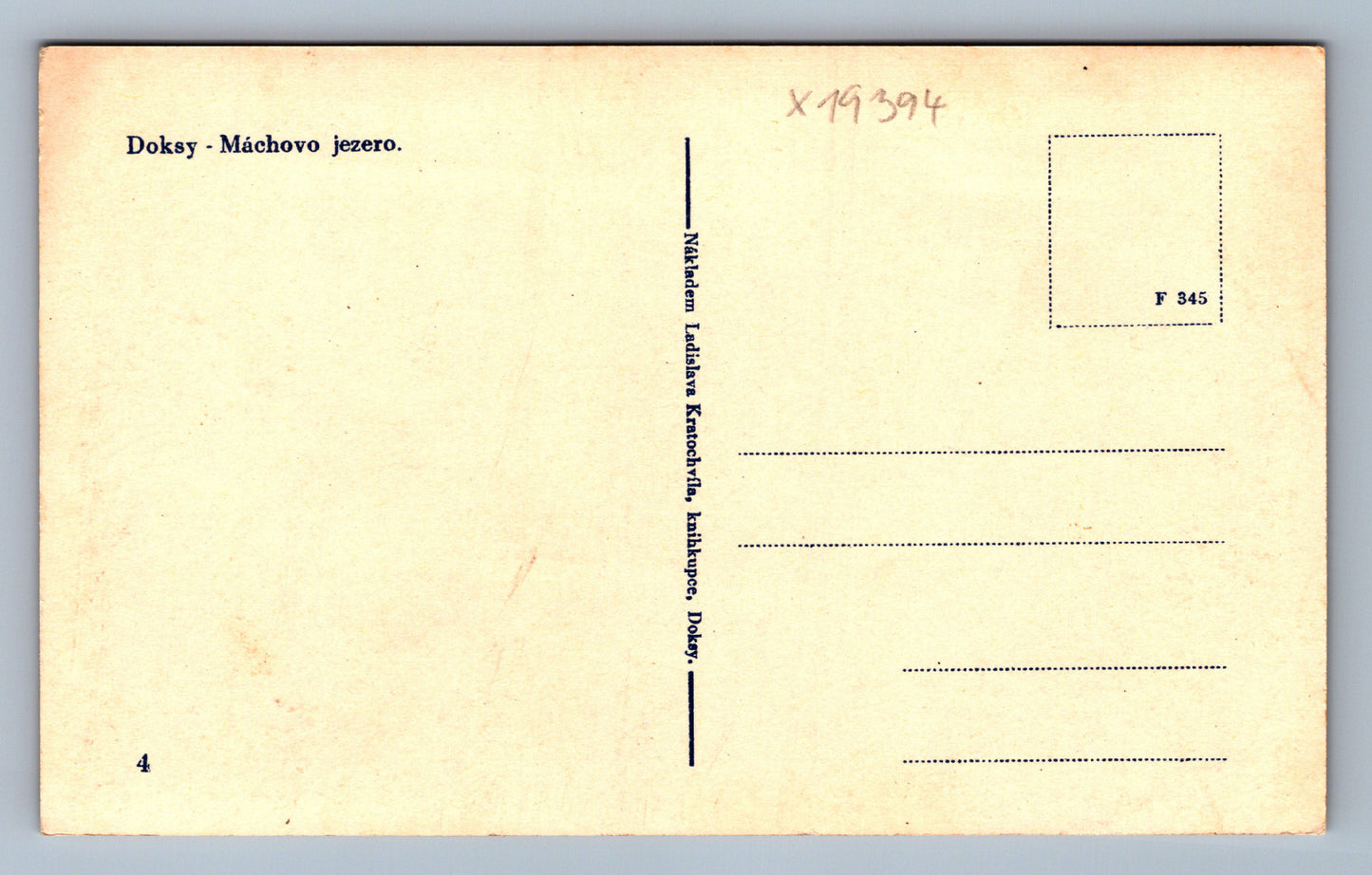 Pohlednice DOKSY - MÁCHOVO JEZERO (x19394)