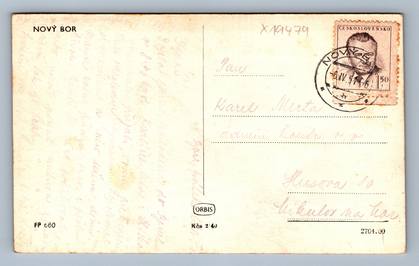 Pohlednice NOVÝ BOR (x19479)