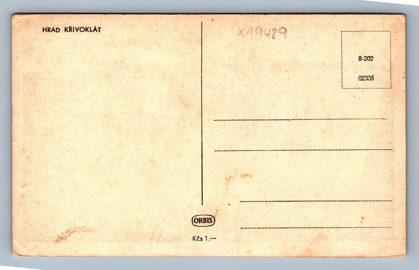 Postcard KRIVOKLÁT (x19489)