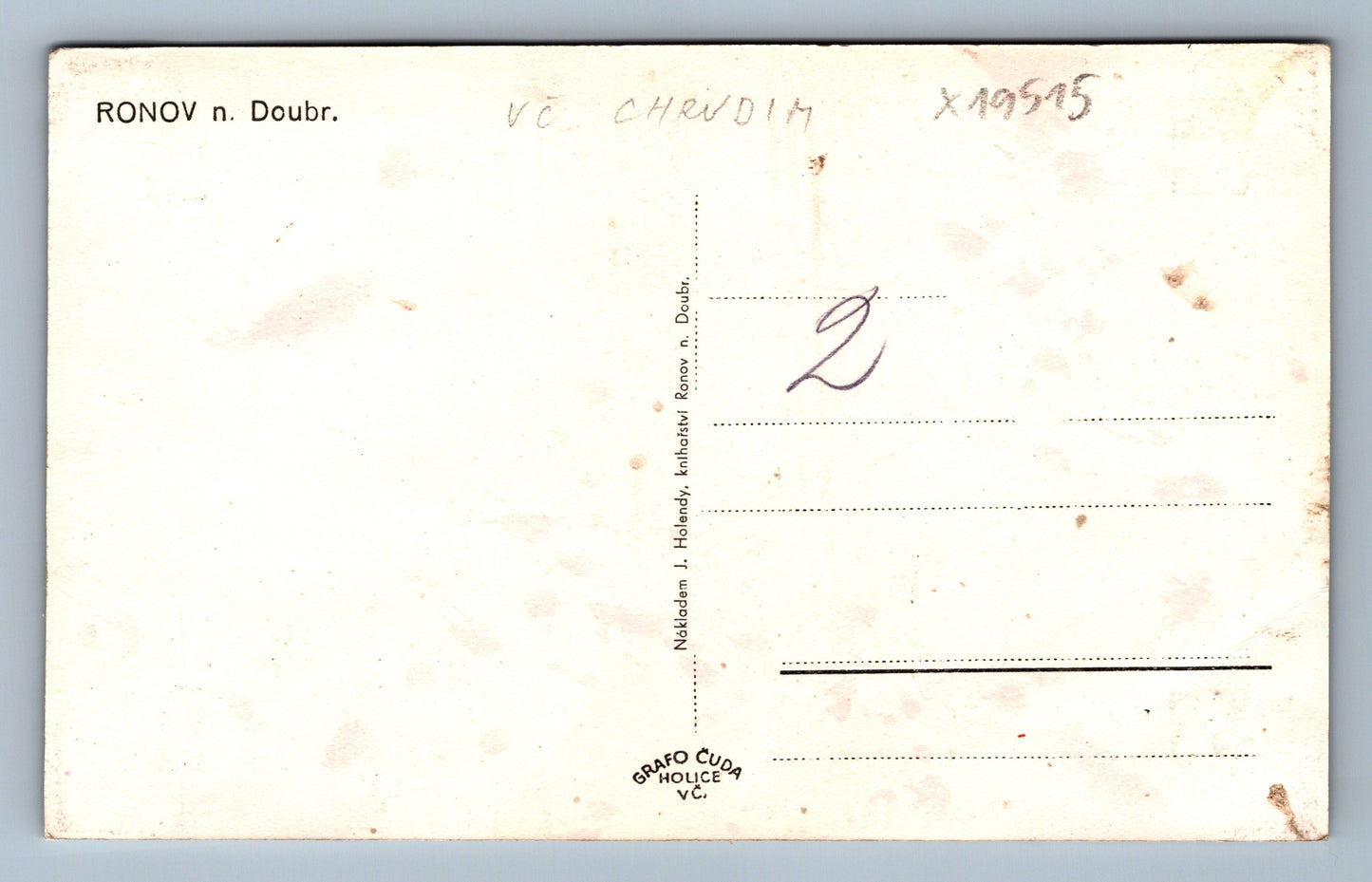 Pohlednice RONOV N. DOUBRAVKOU (x19515)