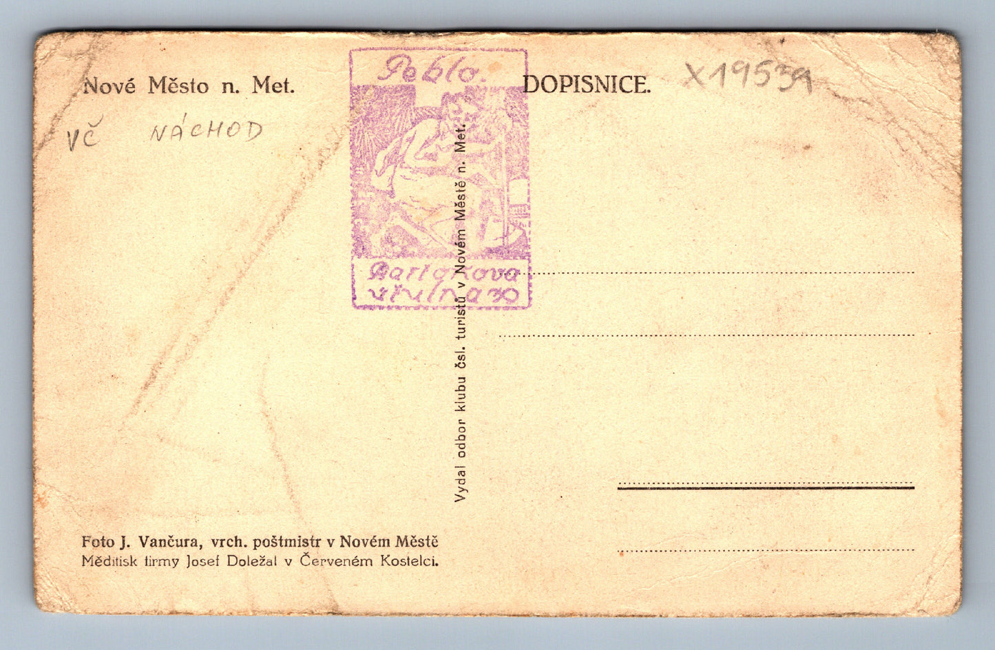 Pohlednice NOVÉ MĚSTO N. METUJÍ (x19539)