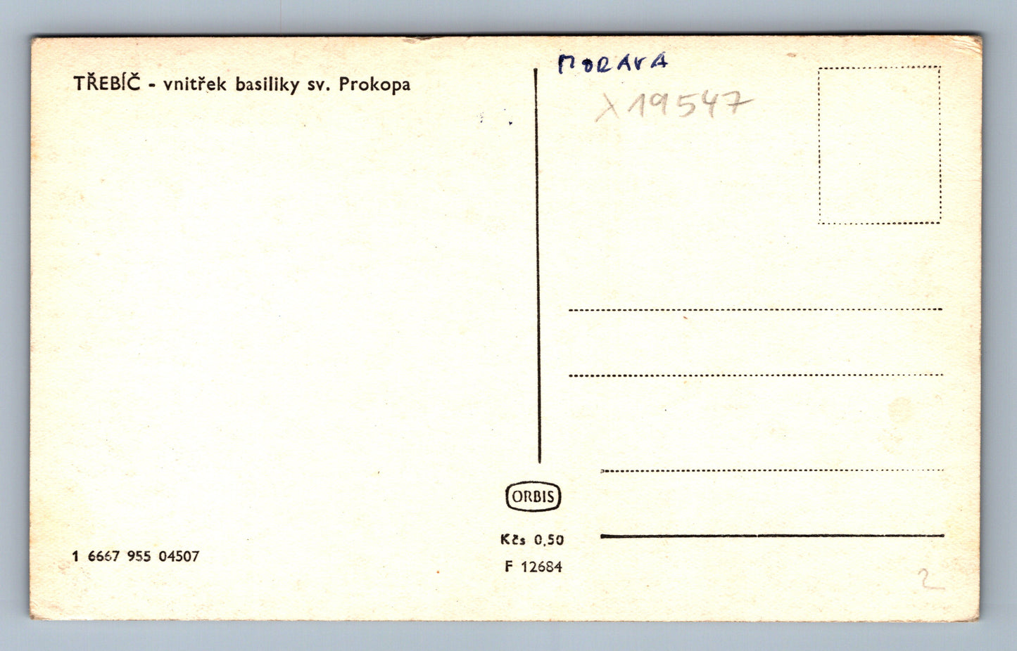 Pohlednice TŘEBÍČ - VNITŘEK BASILIKY SV. PROKOPA (x19547)