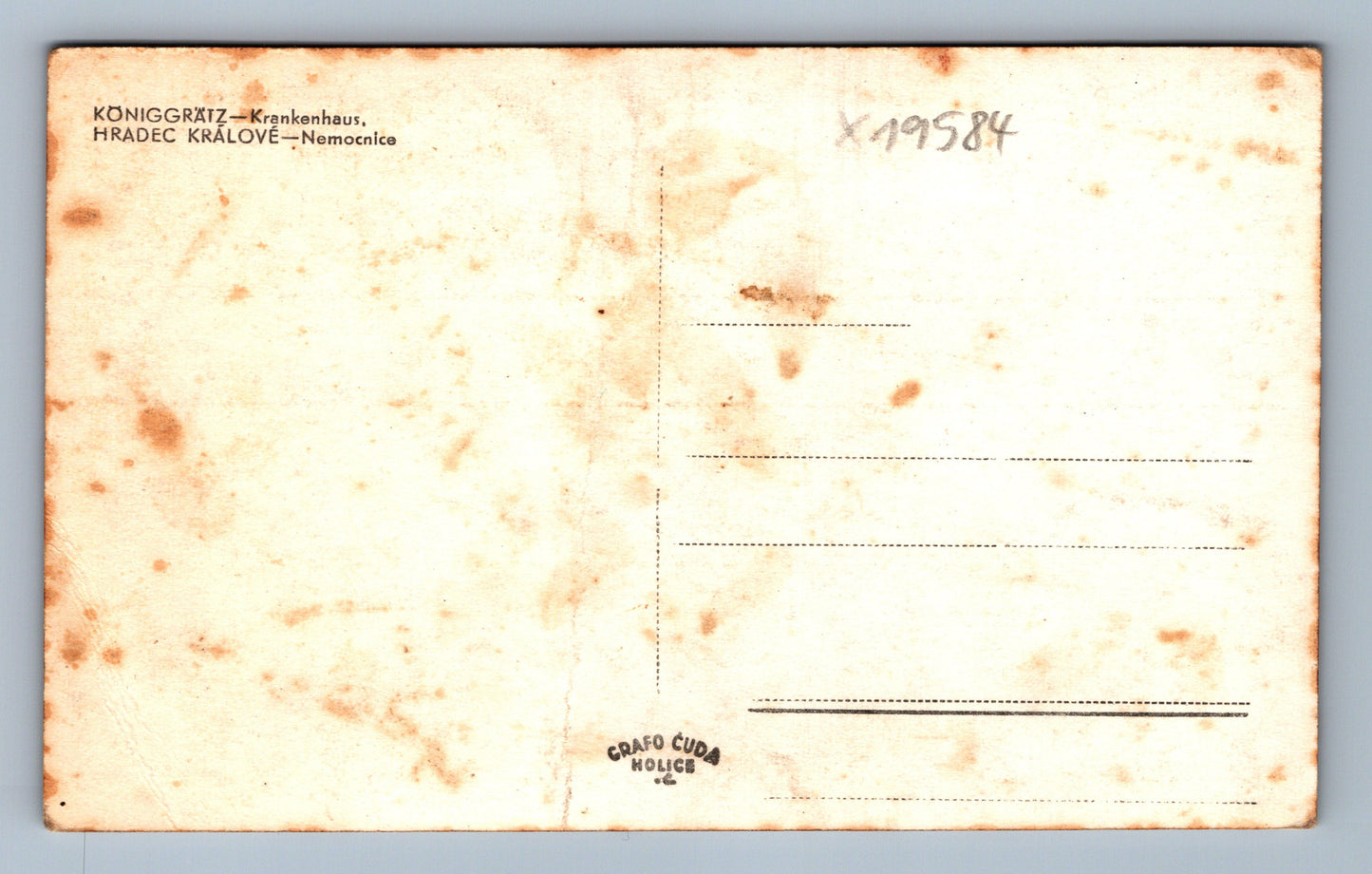 Pohlednice HRADEC KRÁLOVÉ - NEMOCNICE (x19584)