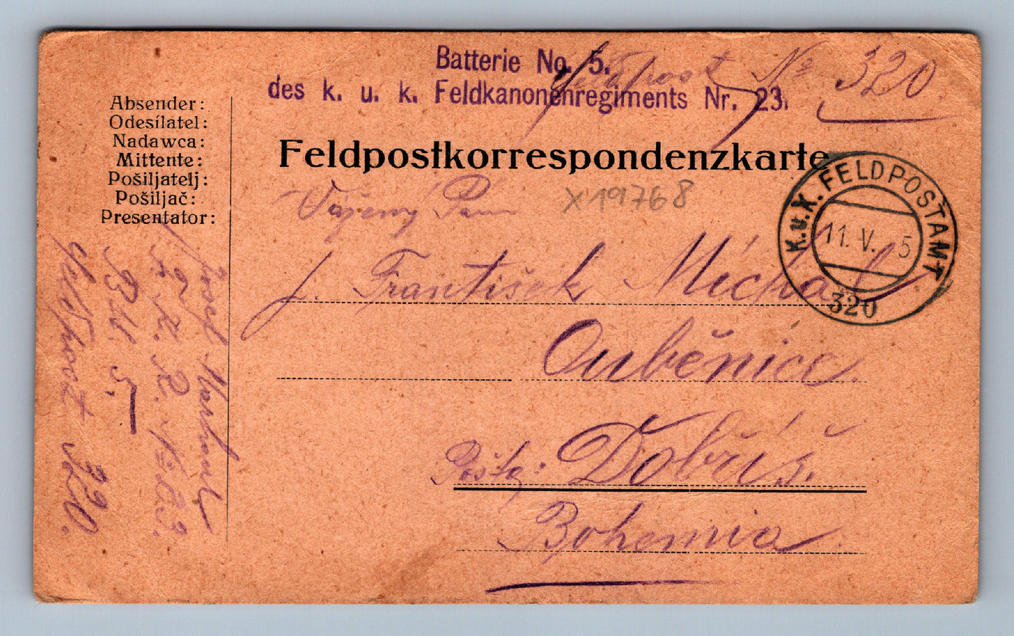 Pohlednice DOPISNICE FELDPOSTAMT (x19768)