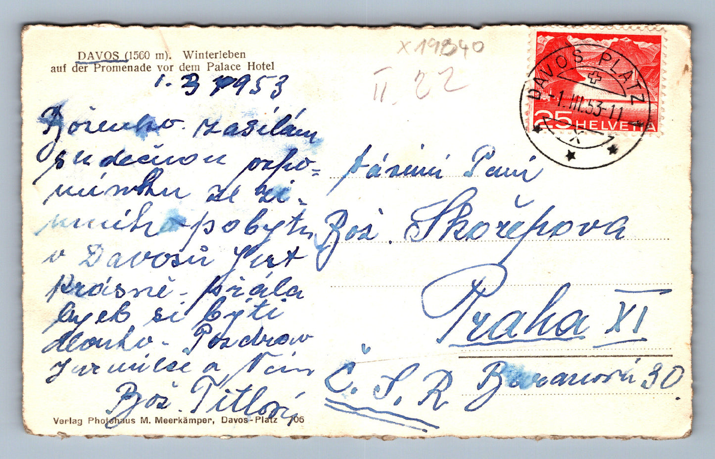 Pohlednice DAVOS (x19840)