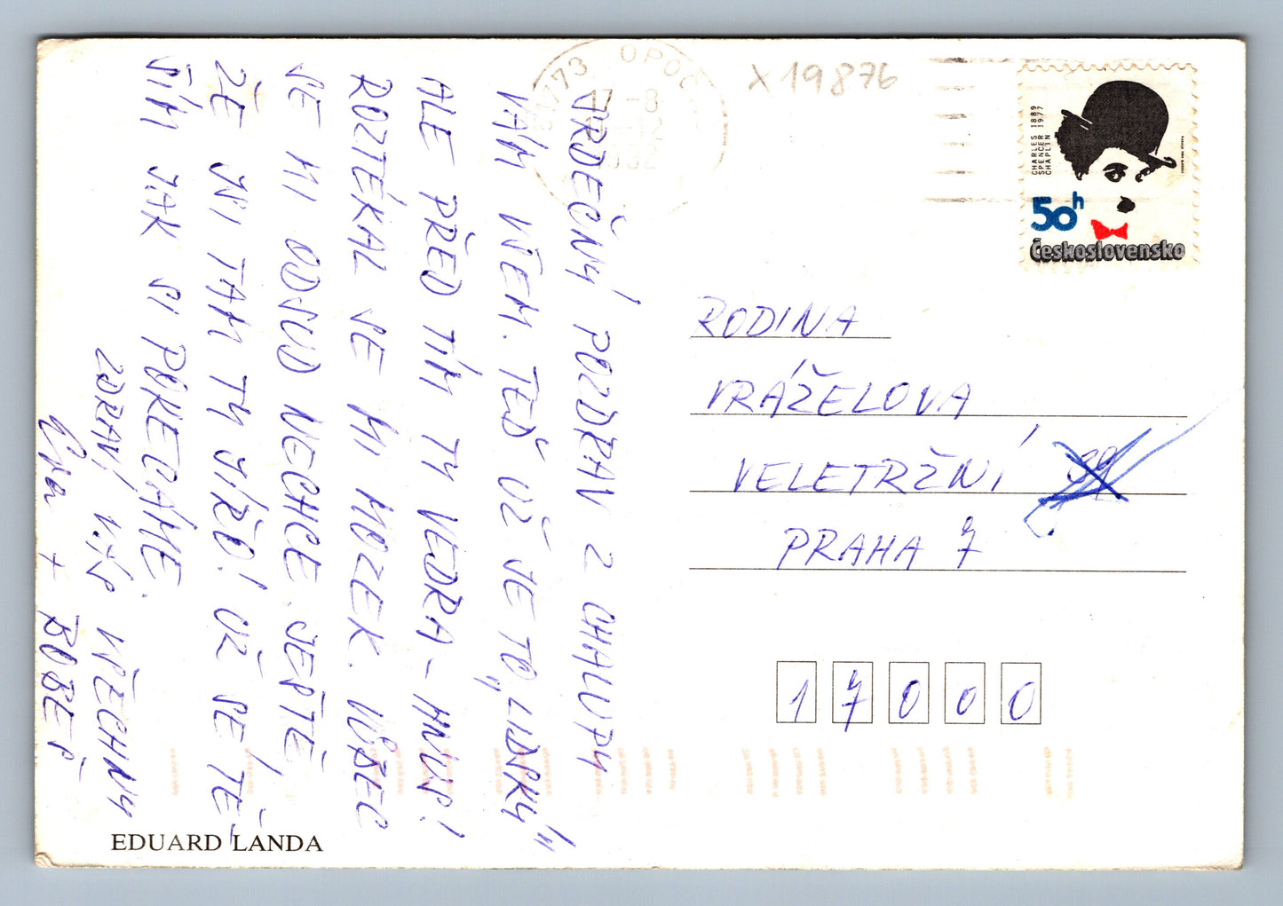 Pohlednice EDUARD LANDA (x19876)