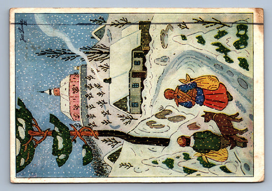 Pohlednice RADOSTNÉ VÁNOCE A ŠŤASTNÝ NOVÝ ROK J. LADA (x20196)