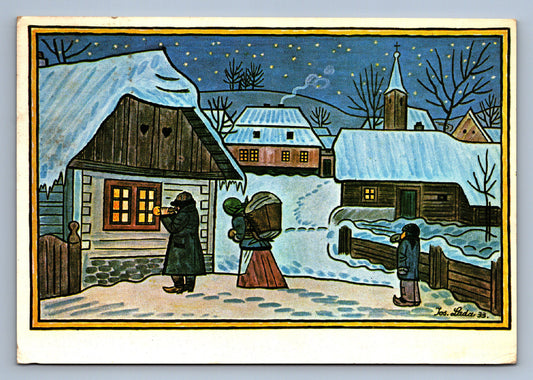 Pohlednice RADOSTNÉ VÁNOCE A ŠŤASTNÝ NOVÝ ROK J. LADA (x20200)