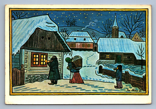 Pohlednice RADOSTNÉ VÁNOCE A ŠŤASTNÝ NOVÝ ROK J. LADA (x20202)