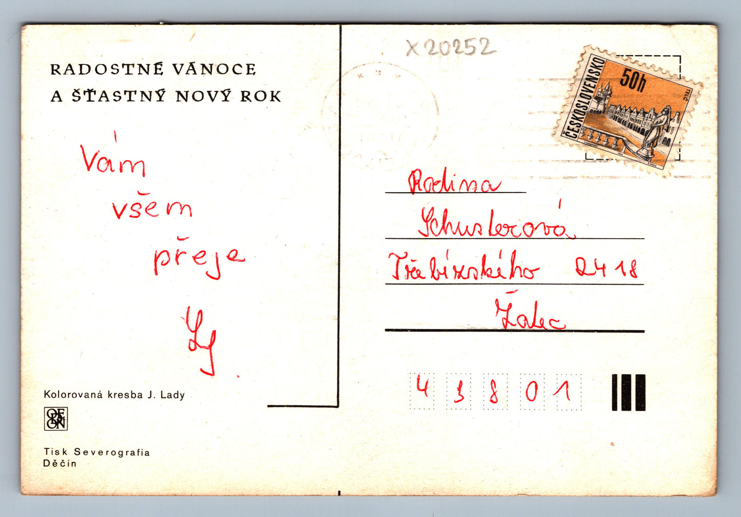 Pohlednice RADOSTNÉ VÁNOCE A ŠŤASTNÝ NOVÝ ROK J. LADA (x20252)