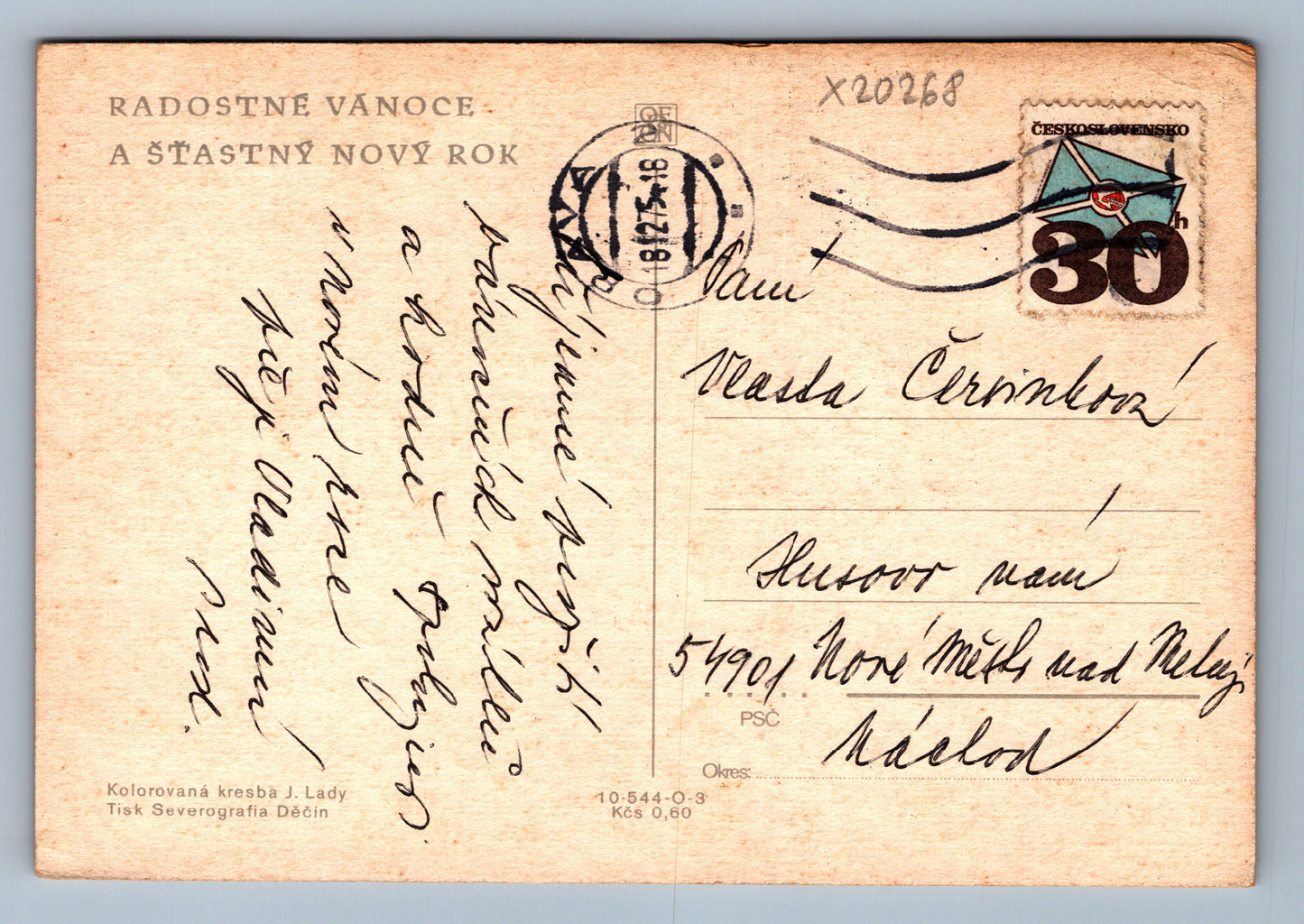 Pohlednice RADOSTNÉ VÁNOCE A ŠŤASTNÝ NOVÝ ROK J. LADA (x20268)