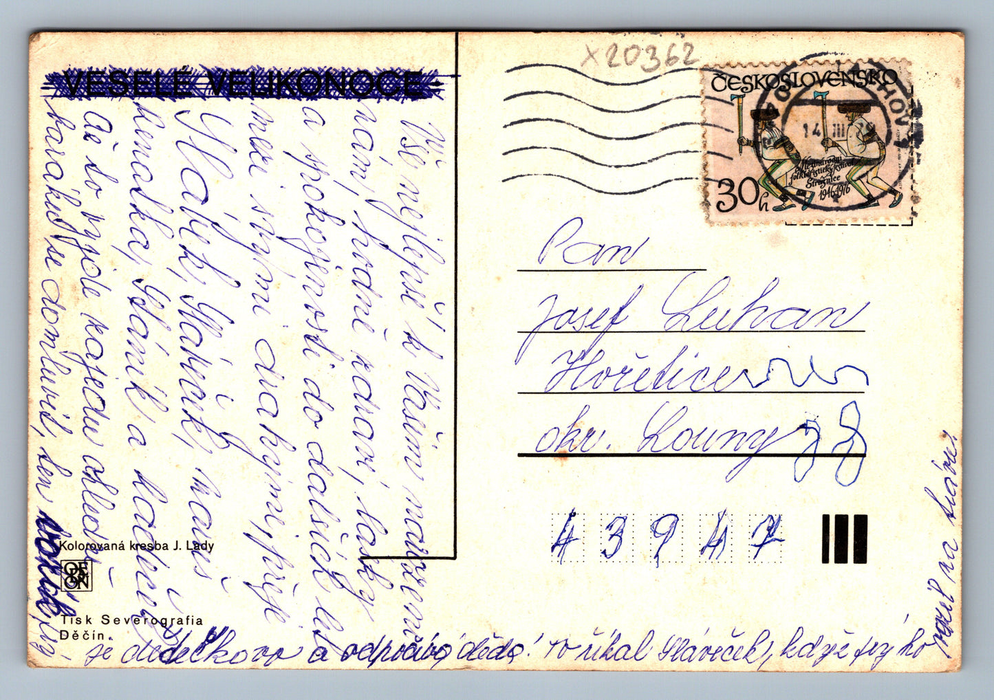 Pohlednice VESELÉ VELIKONOCE (x20362)