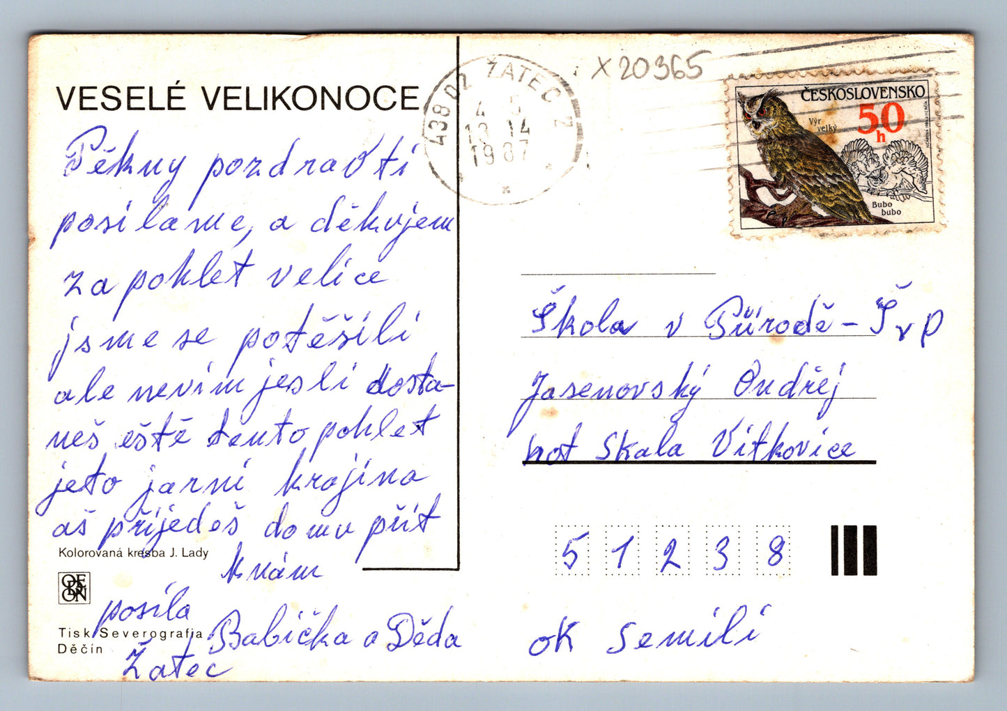 Pohlednice VESELÉ VELIKONOCE (x20365)