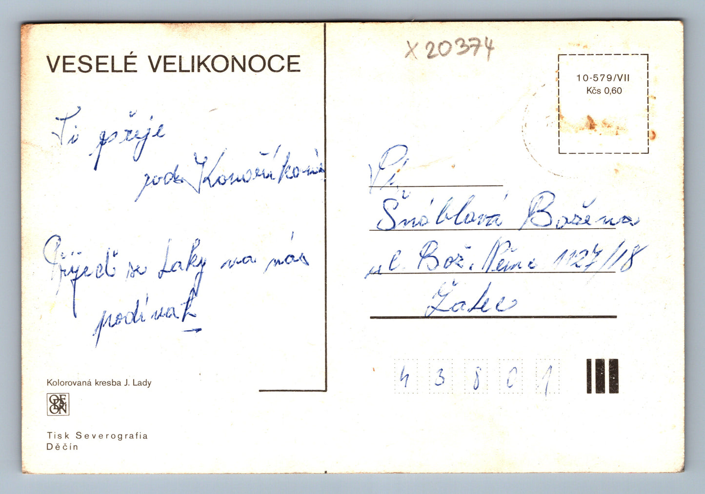 Pohlednice VESELÉ VELIKONOCE (x20374)