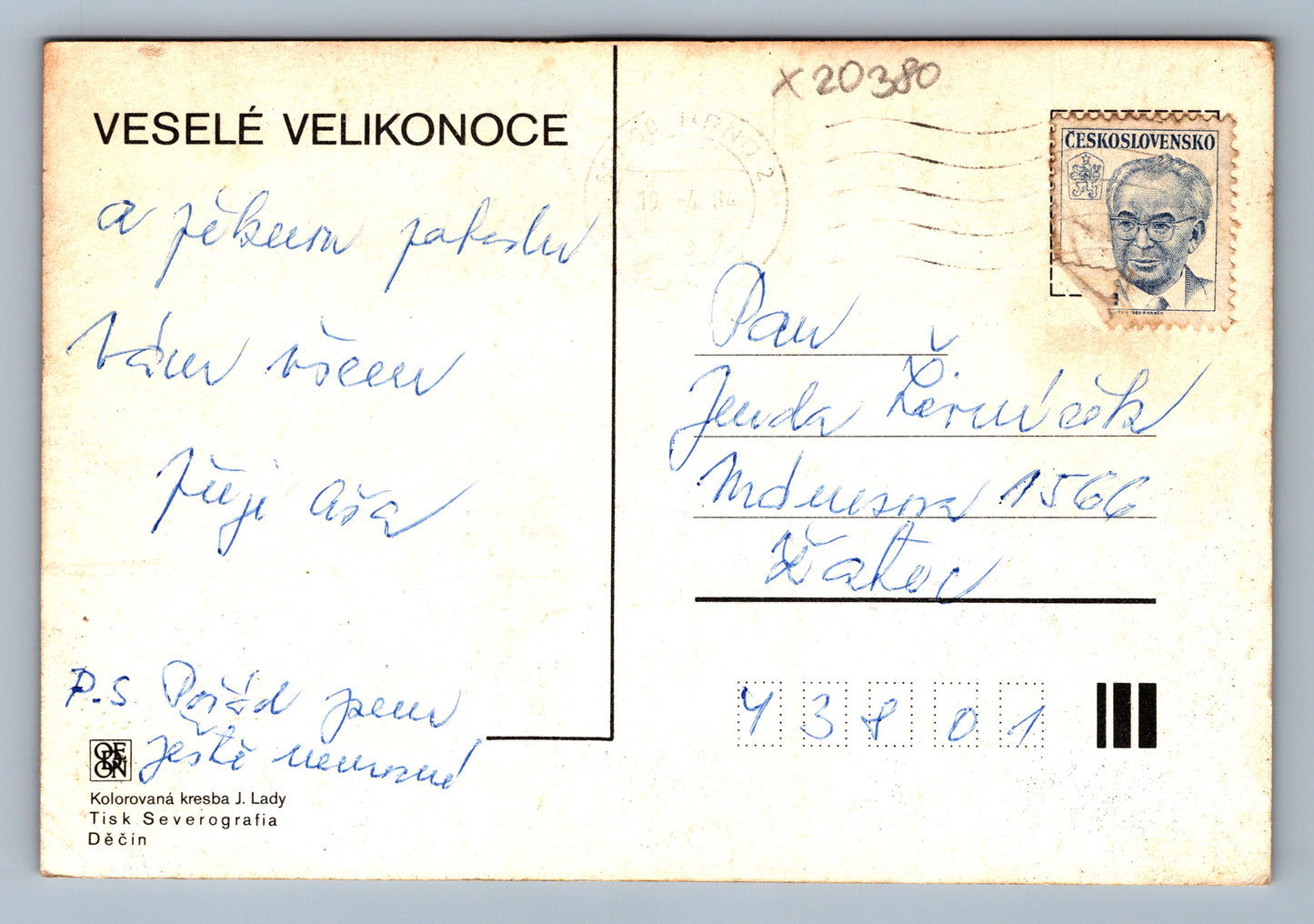 Pohlednice VESELÉ VELIKONOCE (x20380)