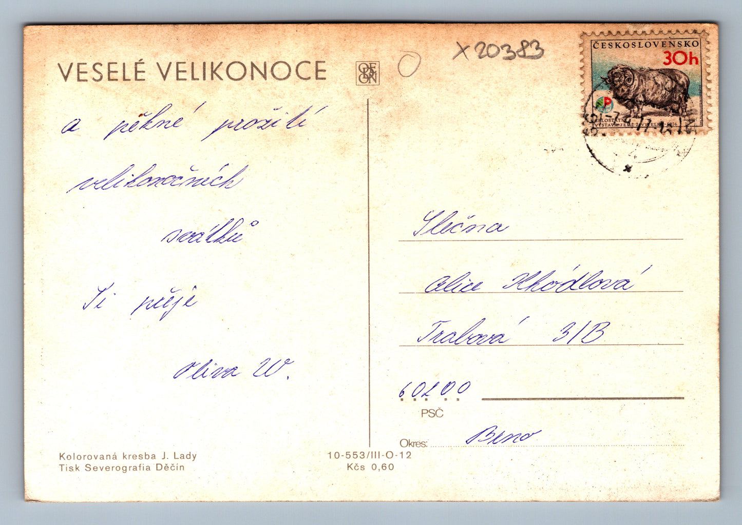 Pohlednice VESELÉ VELIKONOCE (x20383)