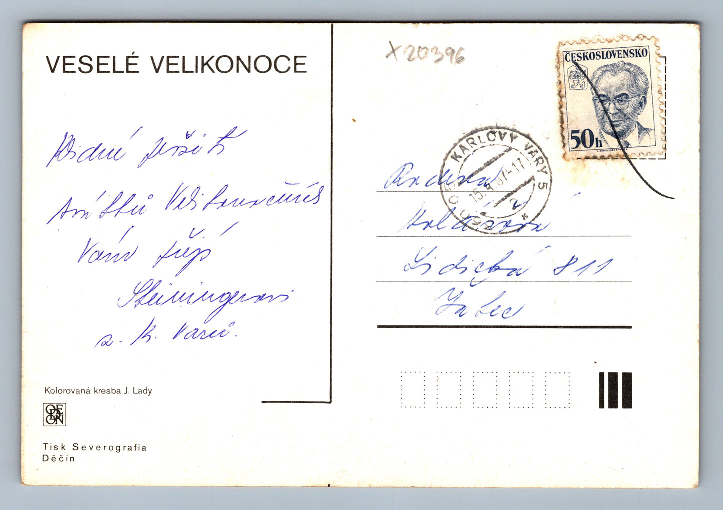 Pohlednice VESELÉ VELIKONOCE (x20396)