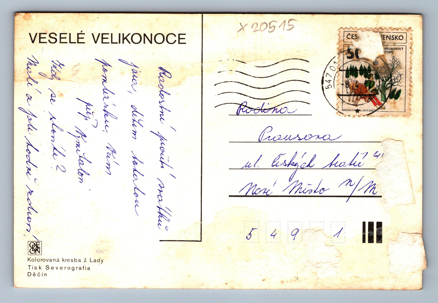 Pohlednice VESELÉ VELIKONOCE (x20415)