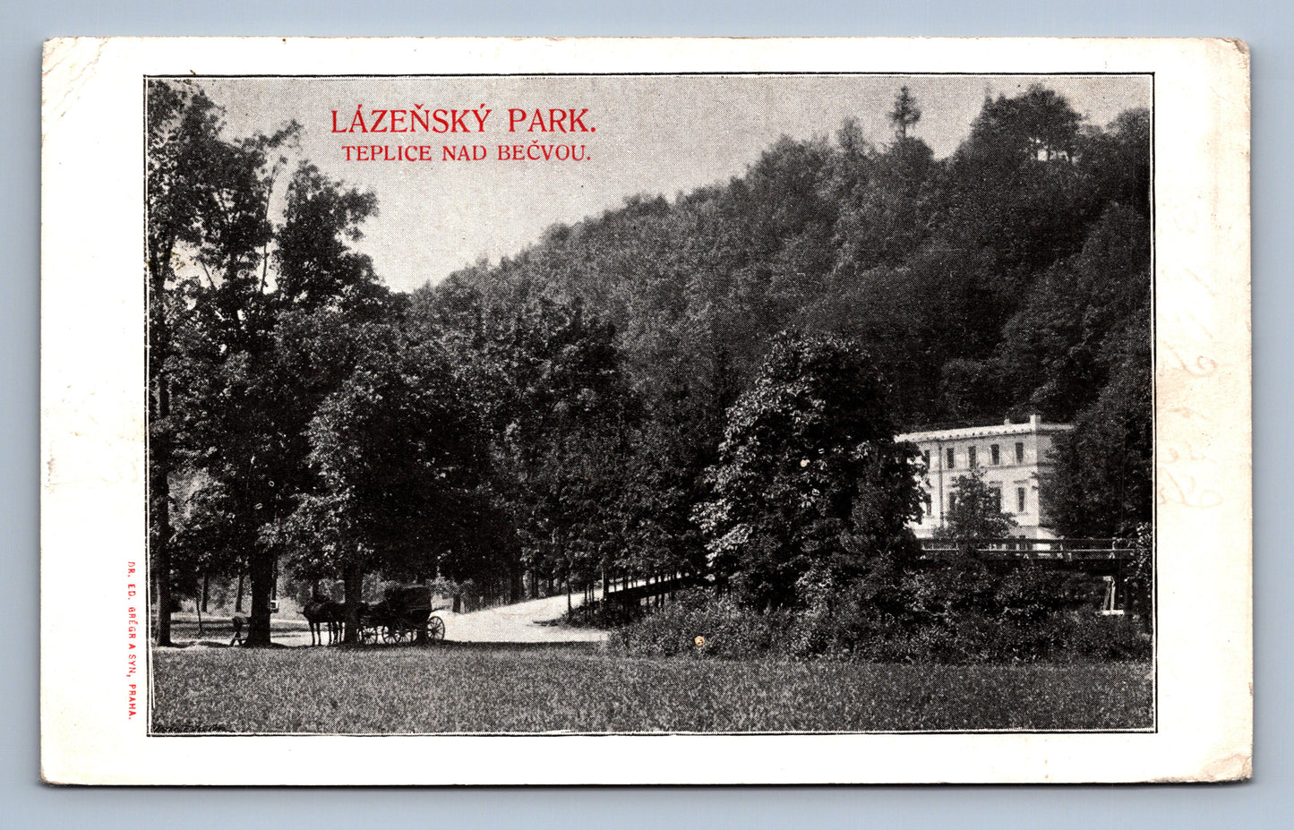 Pohlednice LÁZEŇSKÝ PARK TEPLICE NAD BEČVOU (ST243)