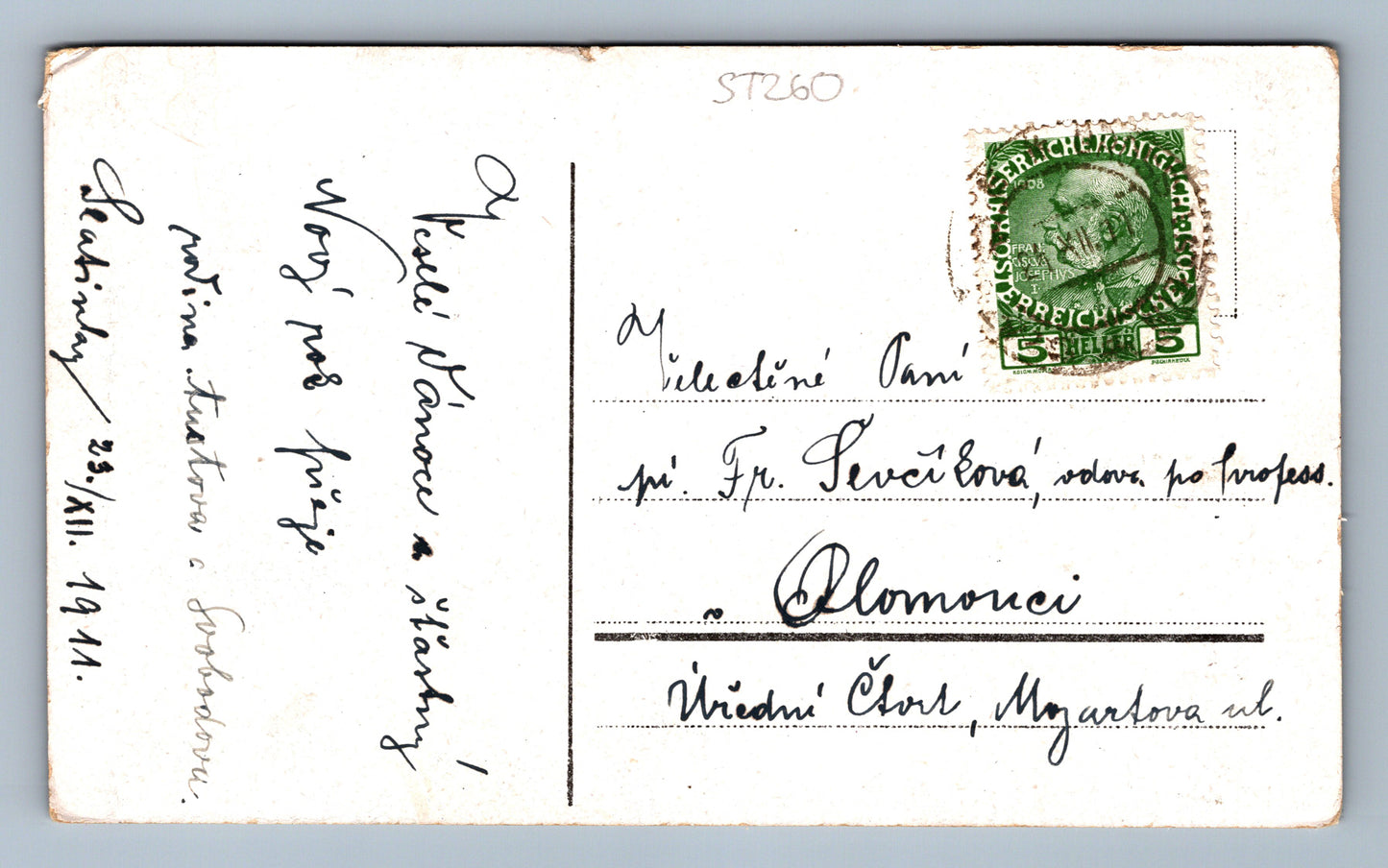 Postcard ROSE IN THE HAND OF A FLOWER (ST260)