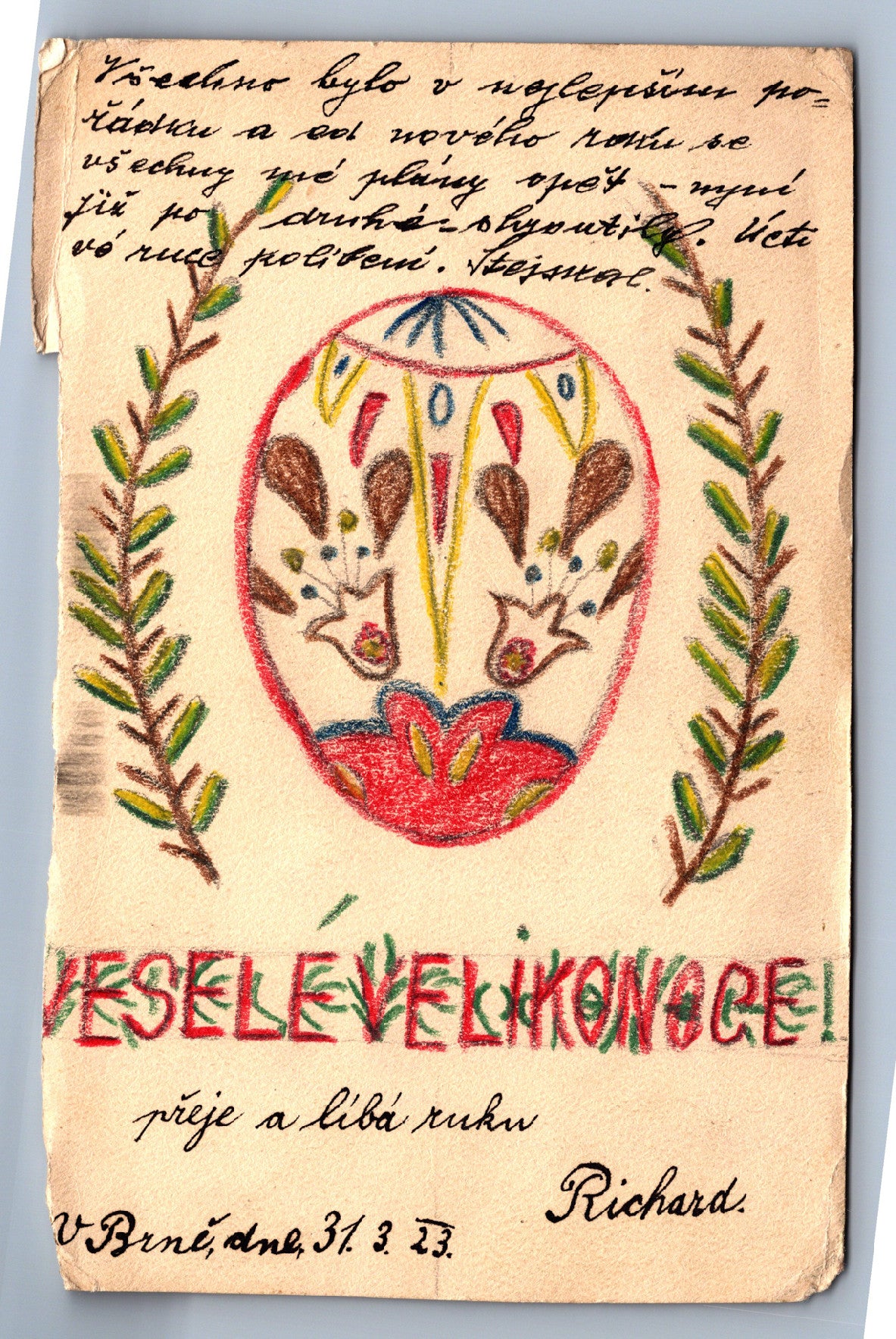 Pohlednice VESELÉ VELIKONOCE (ST320)