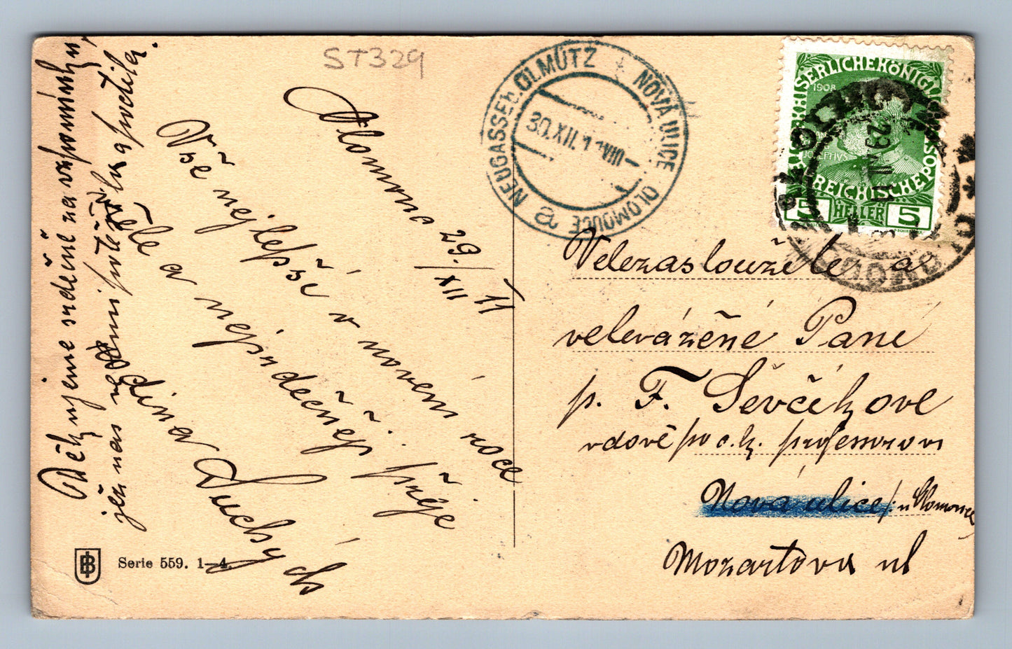 Pohlednice VESELÉ VELIKONOCE OLOMOUC (ST329)