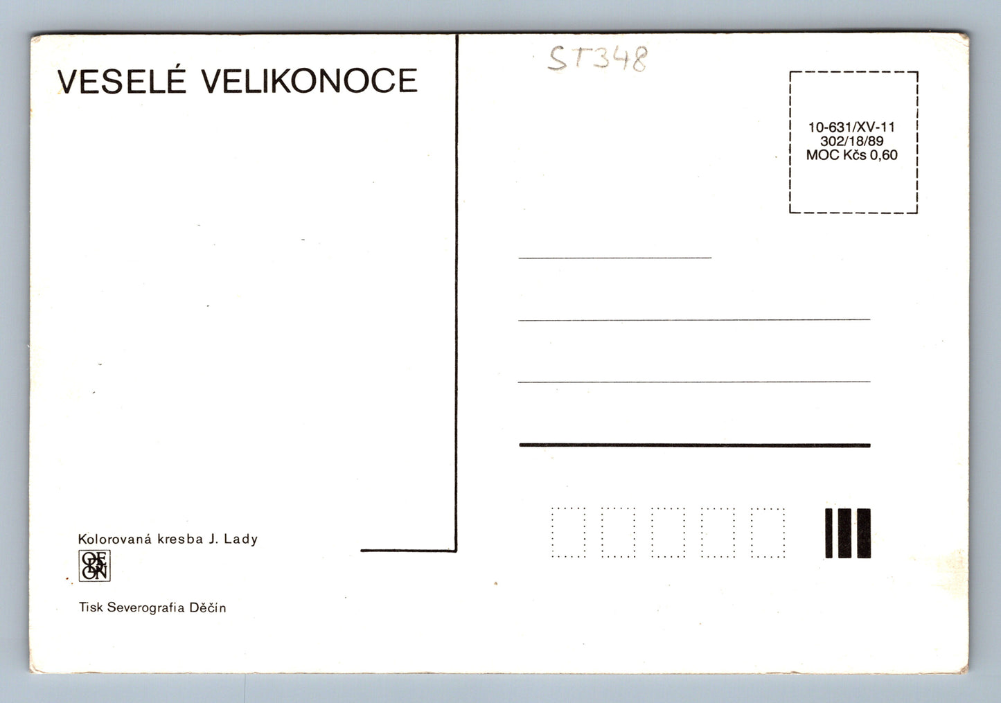 Pohlednice VESELÉ VELIKONOCE JOSEF LADA (ST348)
