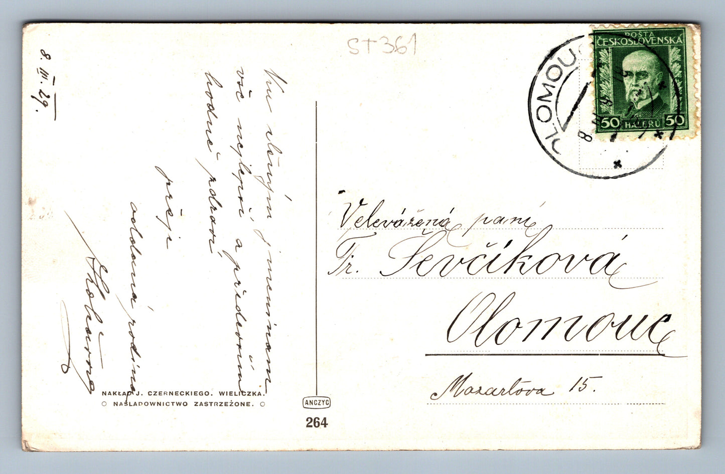 Postcard HENRYK UZIMEBLO MARTA (ST361)