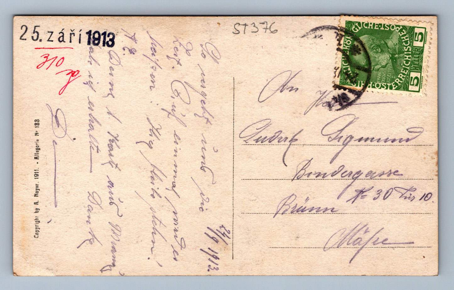 Pohlednice LE TEMPS DIE ZEIT (ST376)