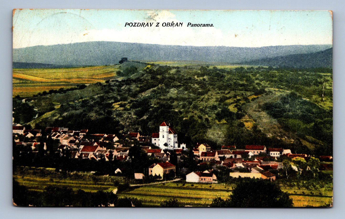 Pohlednice POZDRAV Z OBŘAN PANAROMA (ST381)