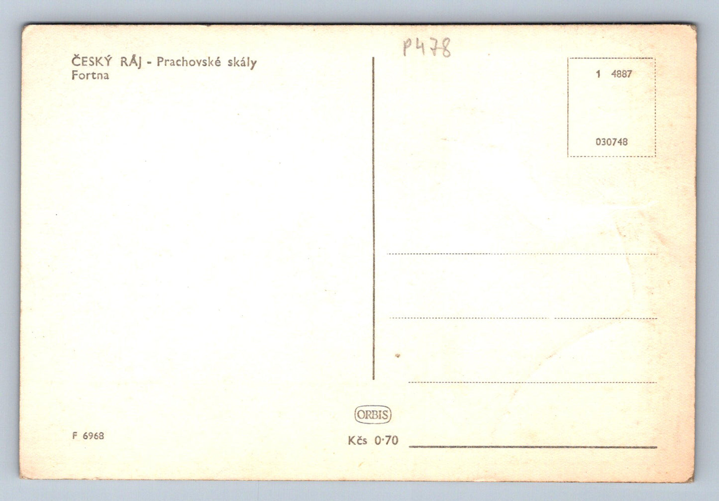 Pohlednice Český ráj - PRACHOVSKÉ SKÁLY (P478)