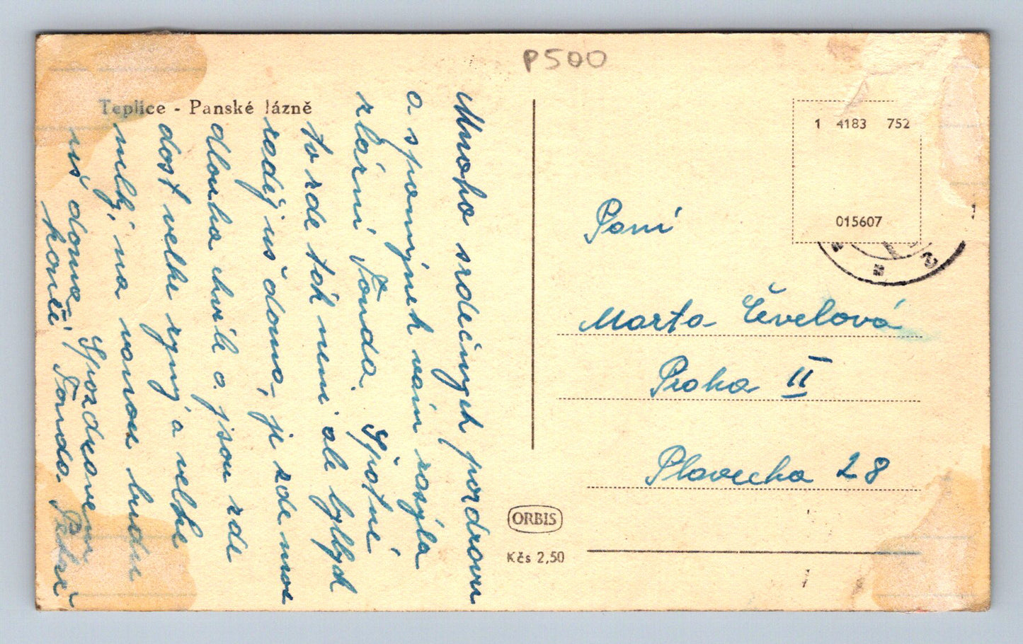 Pohlednice Teplice - Panské lázně (P500)