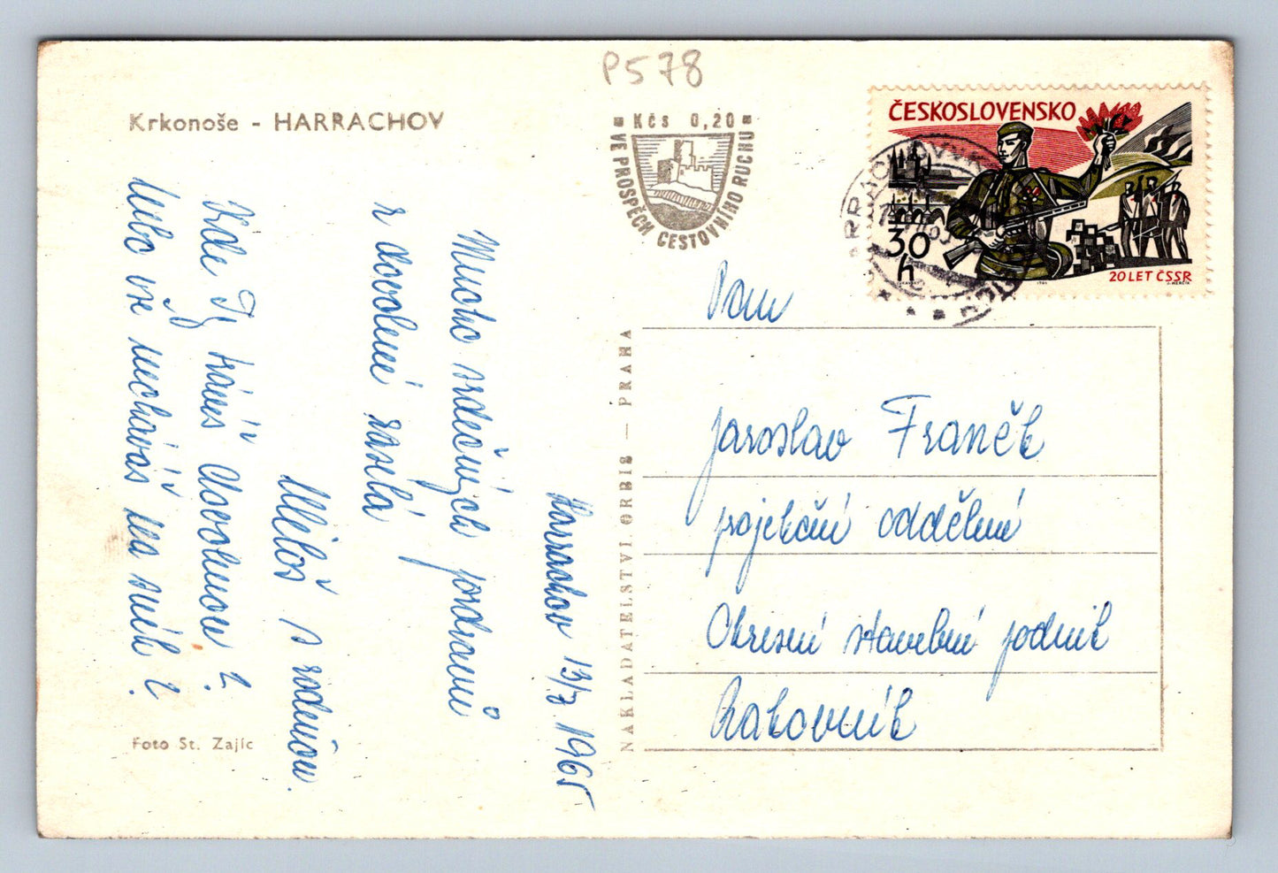 Pohlednice Krkonoše - HARRACHOV (P578)