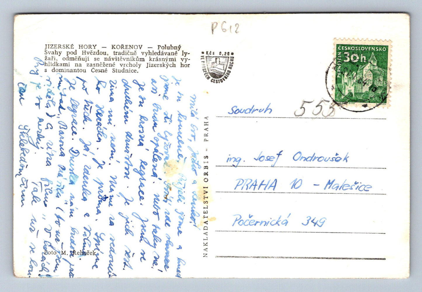 Pohlednice JIZERSKÉ HORY - KOŘENOV - Polubný (P612)