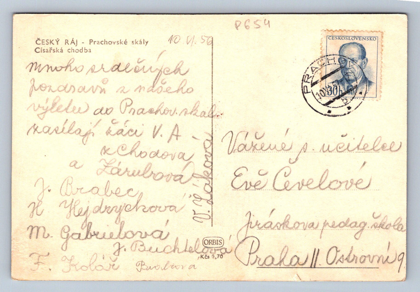 Pohlednice Český ráj - PRACHOVSKÉ SKÁLY (P654)